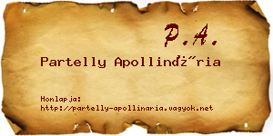 Partelly Apollinária névjegykártya